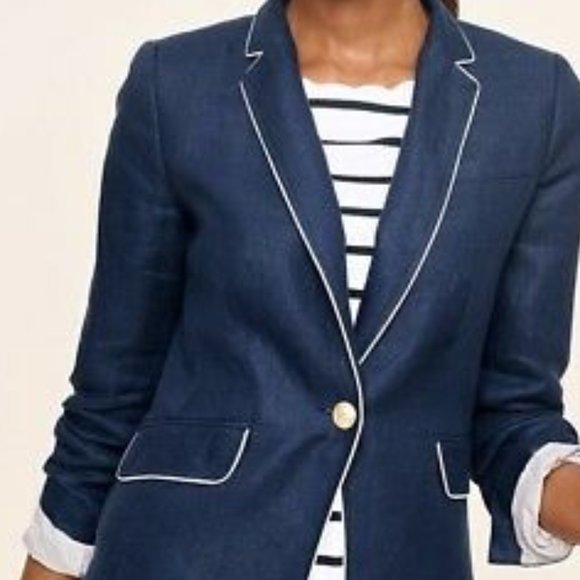 TALBOTS CLASSIC LINEN BLAZER - Picture 2 of 5